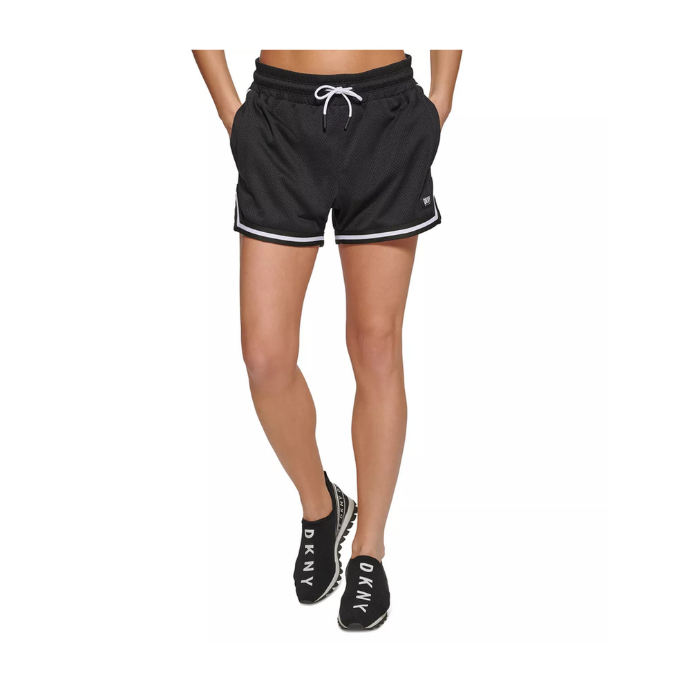 DKNY Sport Women Mesh Basketball Shorts Black Size XL